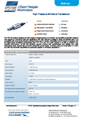 Datasheet PHP 161 (out 0.6mV/V/100bar f.s.)