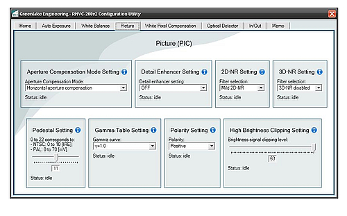 gle/RMVC-200v2, software GUI per setup e controllo