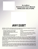 Datasheet AW135BT, Modem VHF 35 W, banda 138÷174 MHz