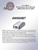 Datasheet AW900BT, Modem SSR 900MHz fino a 1 Watt