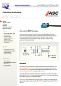 Datasheet Accelerometro per Crash Test ASC 67C1
