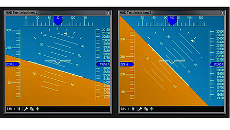 Visualizzazione assetti/HUD