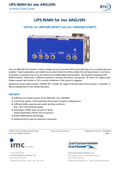 imc ARGUSfit - Data Sheet UPS NiMH